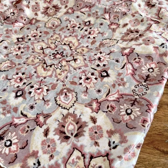 TAHARI King Size Pillow Shams - Velvet Neutral Chinoiserie Paisley Damask - Picture 5 of 13